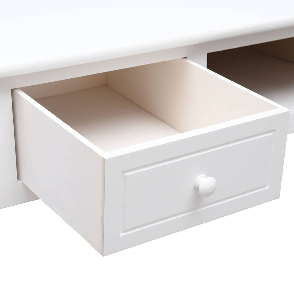 vidaXL Bureau 108x45x76 cm massief paulowniahout grijs