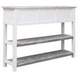 vidaXL Dressoir 108x30x76 cm massief paulowniahout antiekgrijs