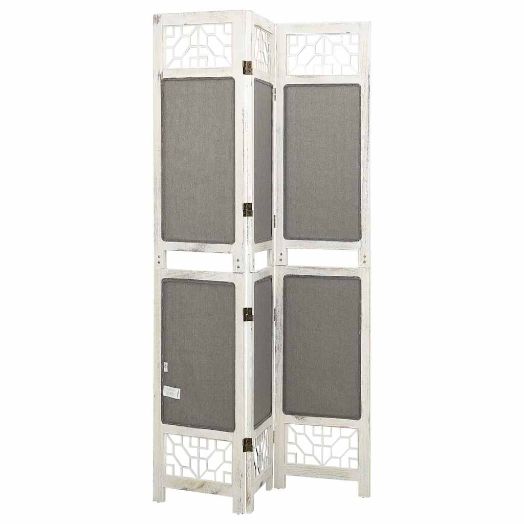 vidaXL Kamerscherm met 3 panelen 105x165 cm stof grijs