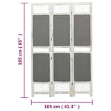 vidaXL Kamerscherm met 3 panelen 105x165 cm stof grijs
