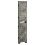 vidaXL Kamerscherm met 5 panelen 179x166 cm massief hout grijs