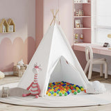 vidaXL Teepee Tent Wit 120 x 120 x 150 cm Stof en Plastic
