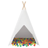 vidaXL Teepee Tent Wit 120 x 120 x 150 cm Stof en Plastic
