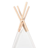 vidaXL Teepee Tent Wit 120 x 120 x 150 cm Stof en Plastic