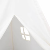 vidaXL Teepee Tent Wit 120 x 120 x 150 cm Stof en Plastic