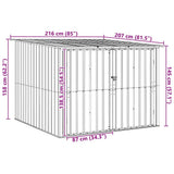 vidaXL Fietsschuurtje 3 pcs Antraciet 215 x 206 x 157 cm Metaal