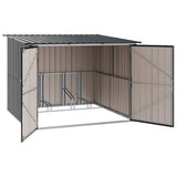 vidaXL Fietsschuurtje 3 pcs Antraciet 215 x 206 x 157 cm Metaal