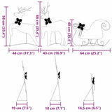 vidaXL LED Reindeer 5 pcs Gold Fabric
