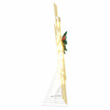 vidaXL LED Reindeer 5 pcs Gold Fabric