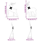 vidaXL LED Reindeer 4 pcs Gold Fabric