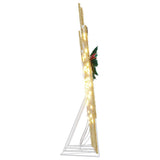 vidaXL LED Reindeer 4 pcs Gold Fabric