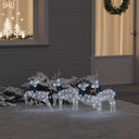 vidaXL LED Reindeer 4 pcs Gold Fabric