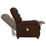 vidaXL Massage Chair Artificial Leather Brown