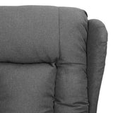 vidaXL Fauteuil verstelbaar stof lichtgrijs
