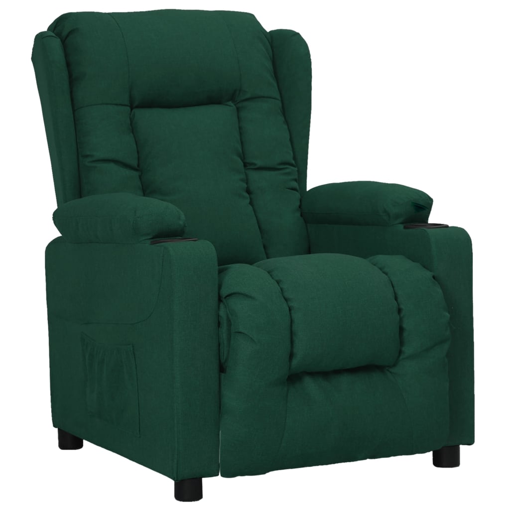 vidaXL Fauteuil verstelbaar stof lichtgrijs