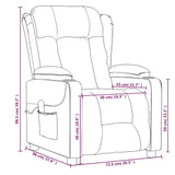vidaXL Massagestoel stof lichtgrijs