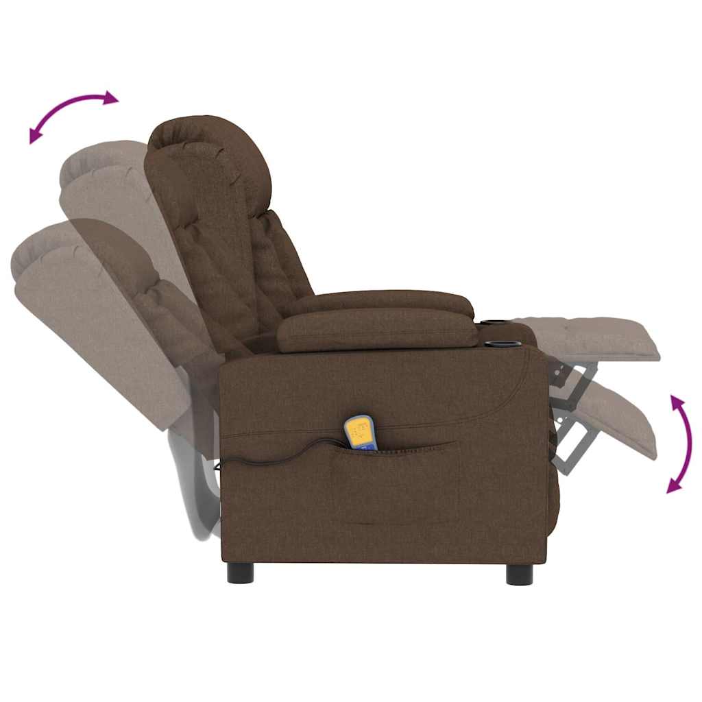vidaXL Massagestoel stof lichtgrijs
