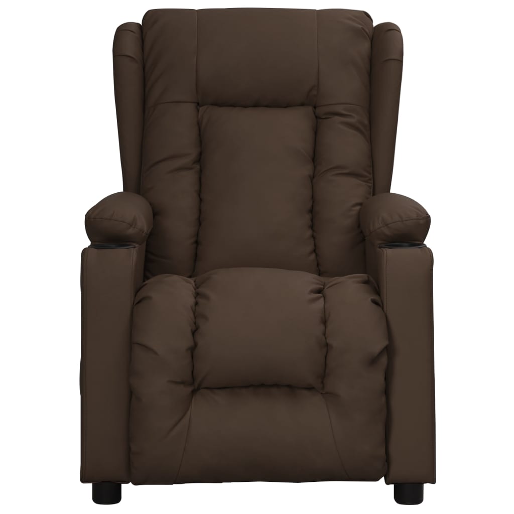 vidaXL Reclining Armchair Faux Leather Black