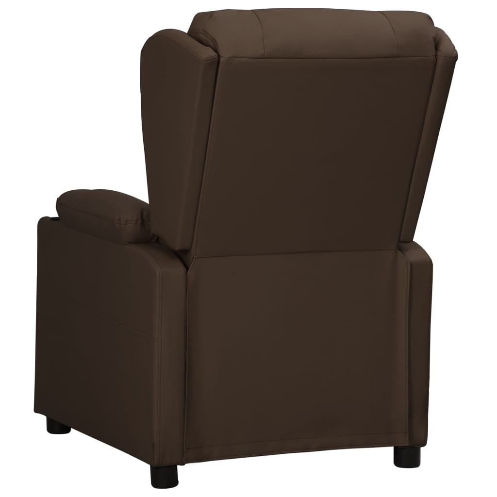 vidaXL Reclining Armchair Faux Leather Black