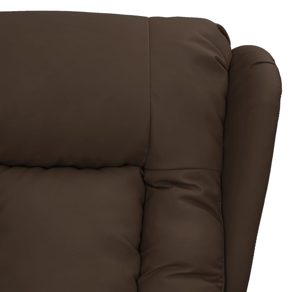 vidaXL Reclining Armchair Faux Leather Black