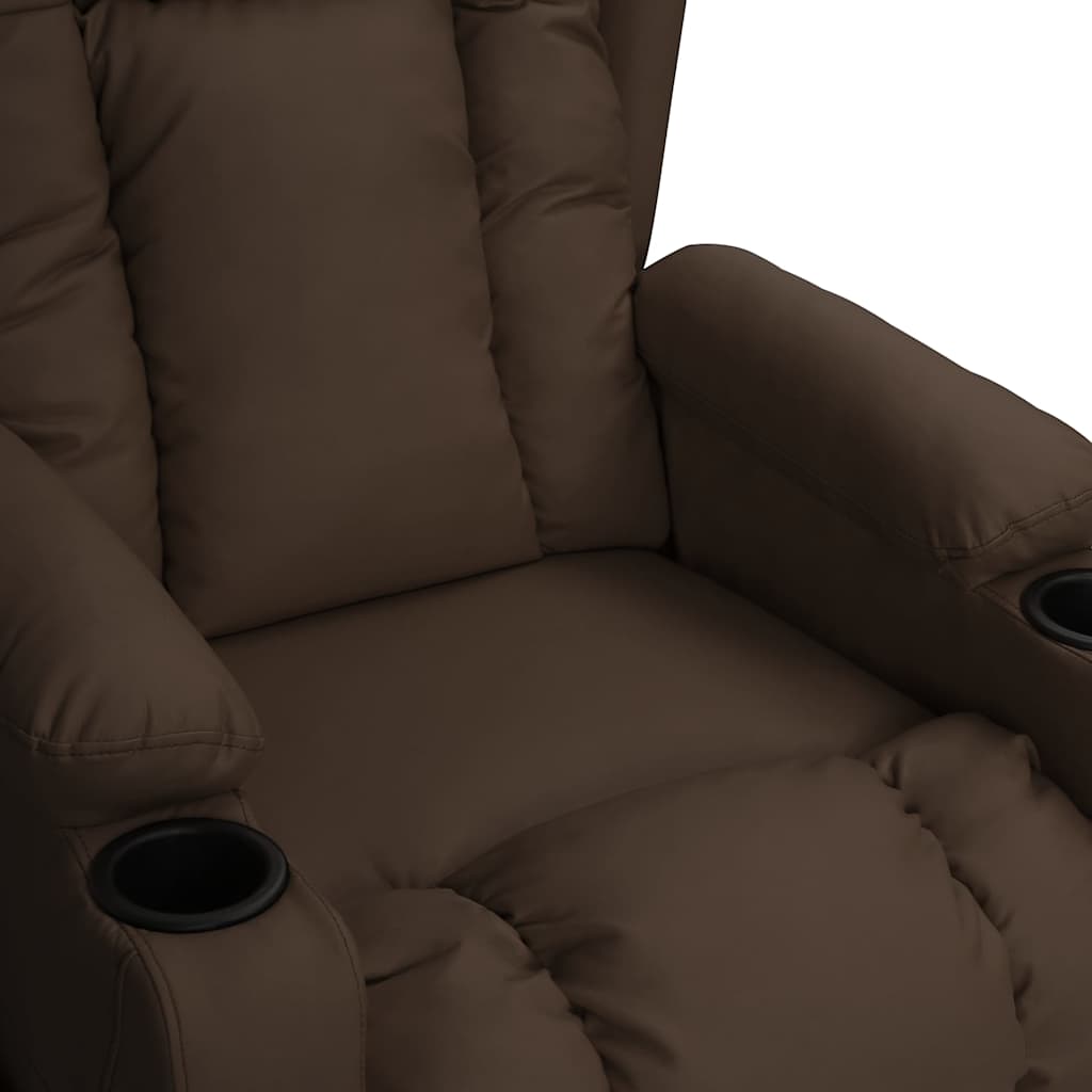 vidaXL Reclining Armchair Faux Leather Black