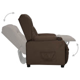 vidaXL Reclining Armchair Faux Leather Black