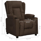 vidaXL Reclining Armchair Faux Leather Black