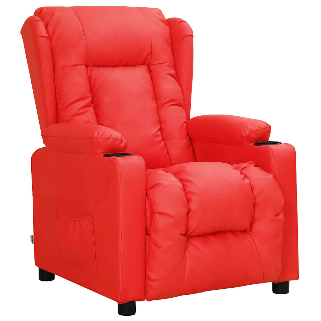 vidaXL Reclining Armchair Faux Leather Black