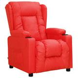 vidaXL Reclining Armchair Faux Leather Black