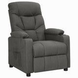 vidaXL Fauteuil verstelbaar stof lichtgrijs