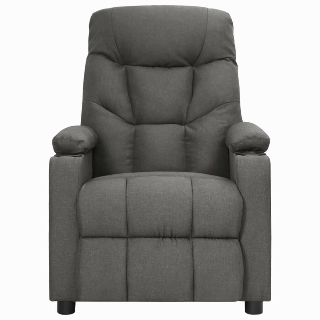 vidaXL Fauteuil verstelbaar stof lichtgrijs