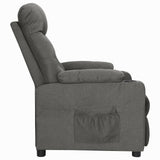 vidaXL Fauteuil verstelbaar stof lichtgrijs