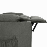 vidaXL Fauteuil verstelbaar stof lichtgrijs