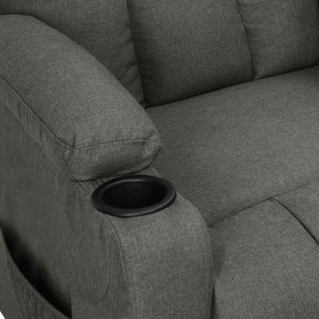 vidaXL Fauteuil verstelbaar stof lichtgrijs