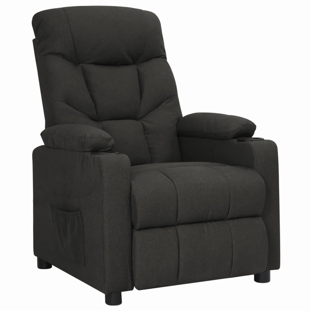 vidaXL Fauteuil verstelbaar stof lichtgrijs