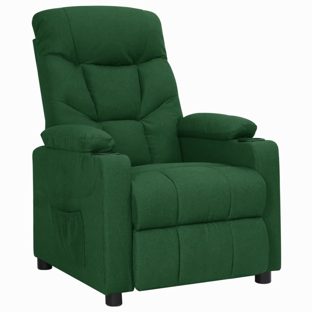 vidaXL Fauteuil verstelbaar stof lichtgrijs