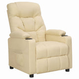 vidaXL Fauteuil verstelbaar stof lichtgrijs