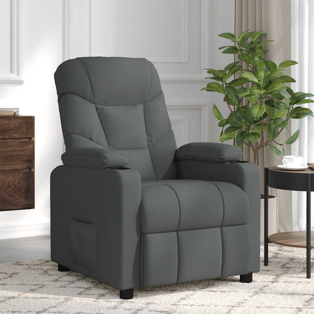 vidaXL Massagestoel stof lichtgrijs