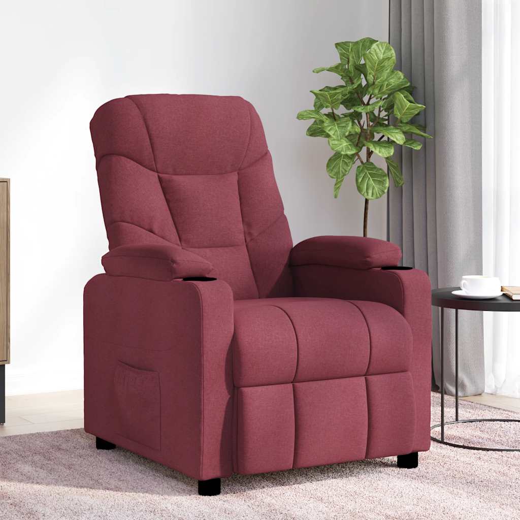 vidaXL Massagestoel stof lichtgrijs