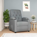 vidaXL Recliner Fabric Light Grey