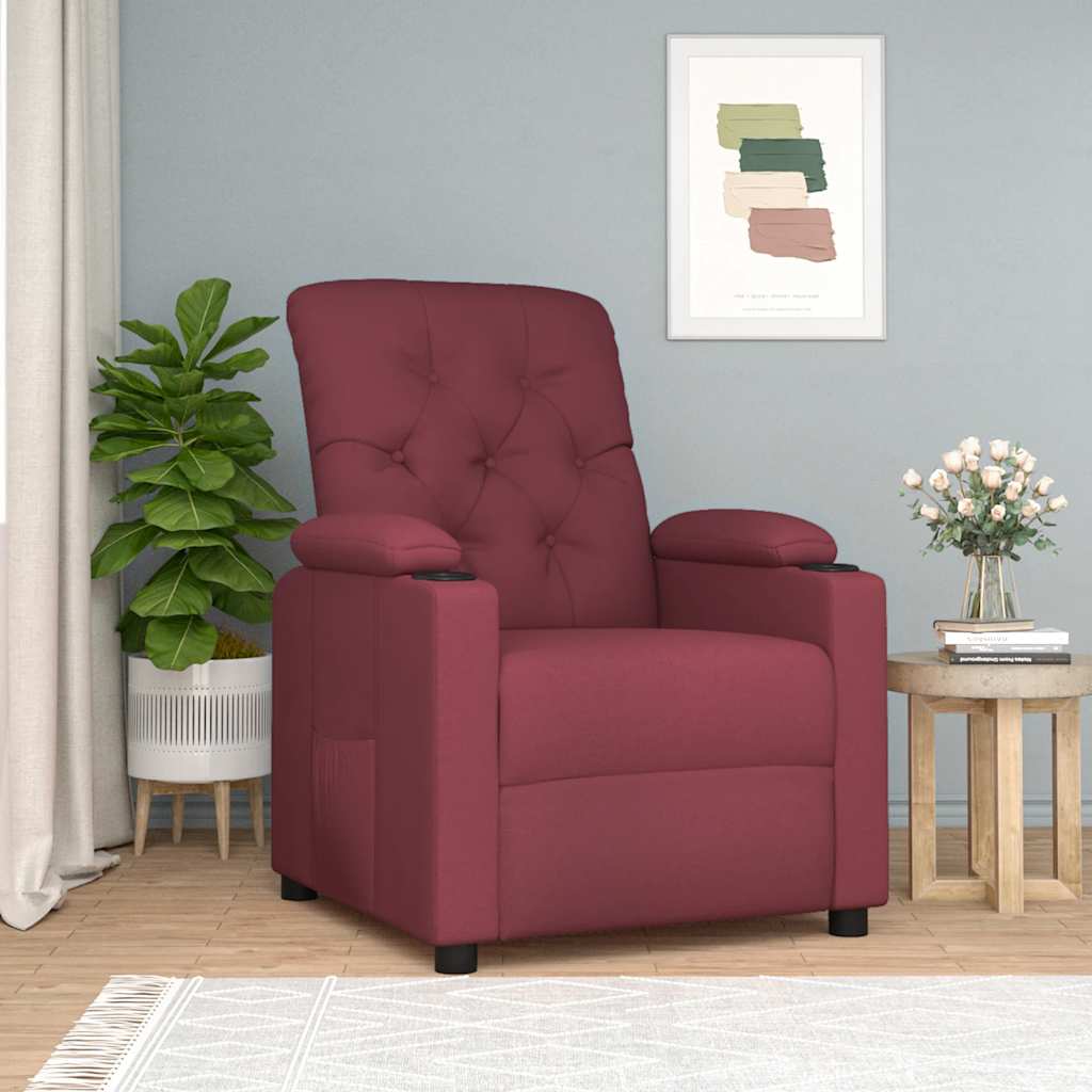 vidaXL Recliner Fabric Light Grey