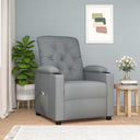 vidaXL Massage Recliner Fabric Light Grey