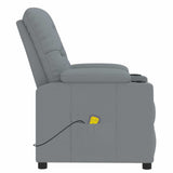 vidaXL Massage Recliner Fabric Light Grey