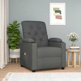 vidaXL Massage Recliner Fabric Light Grey