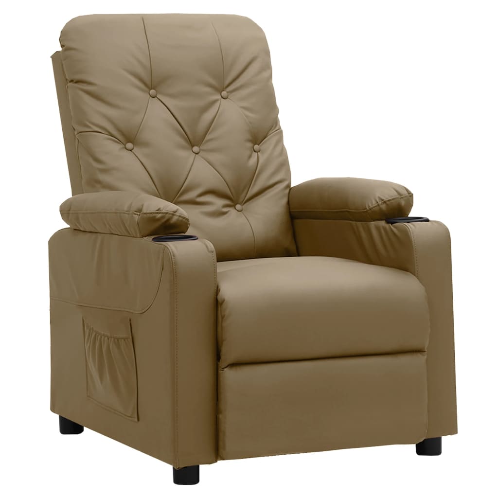 vidaXL Fauteuil verstelbaar kunstleer zwart