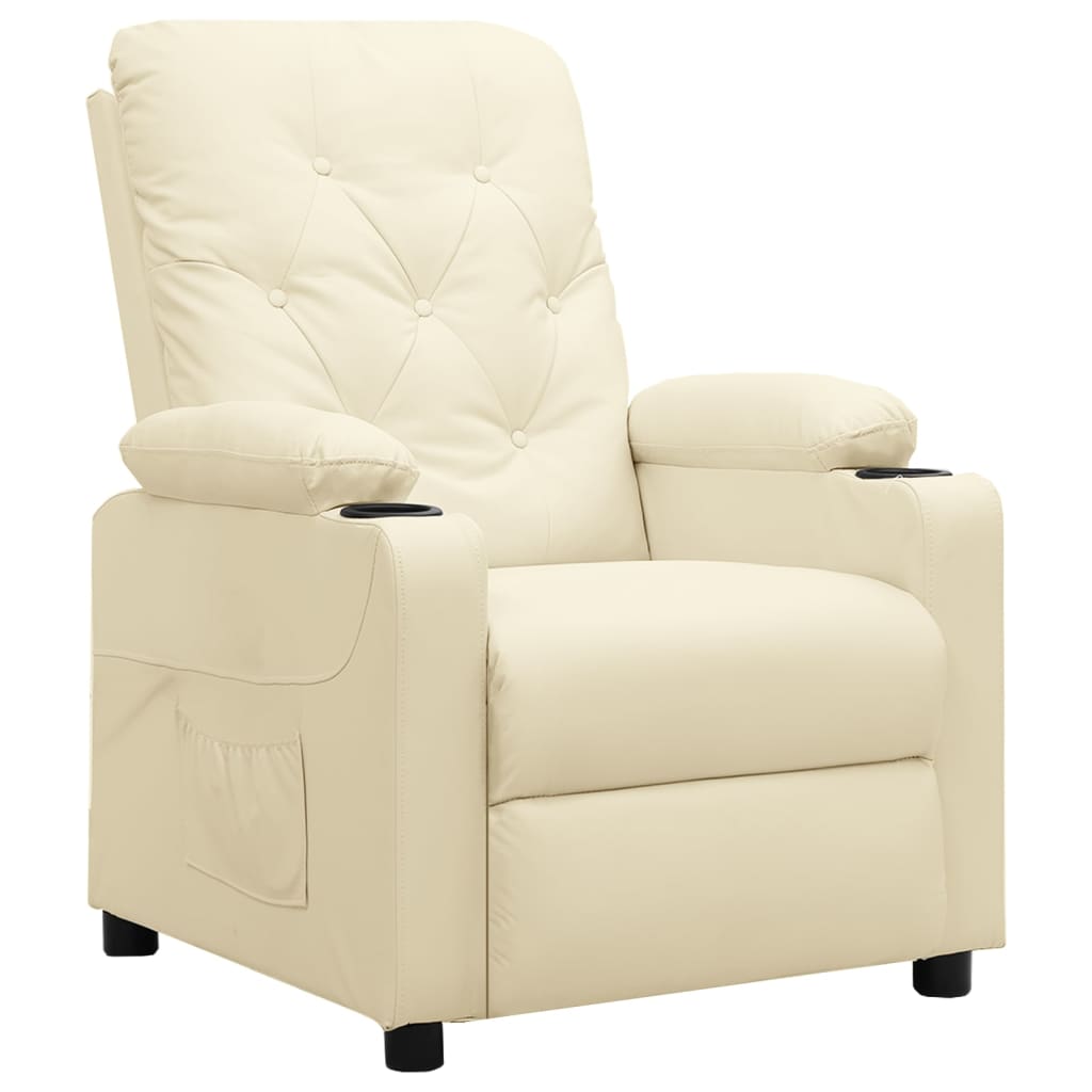 vidaXL Fauteuil verstelbaar kunstleer zwart