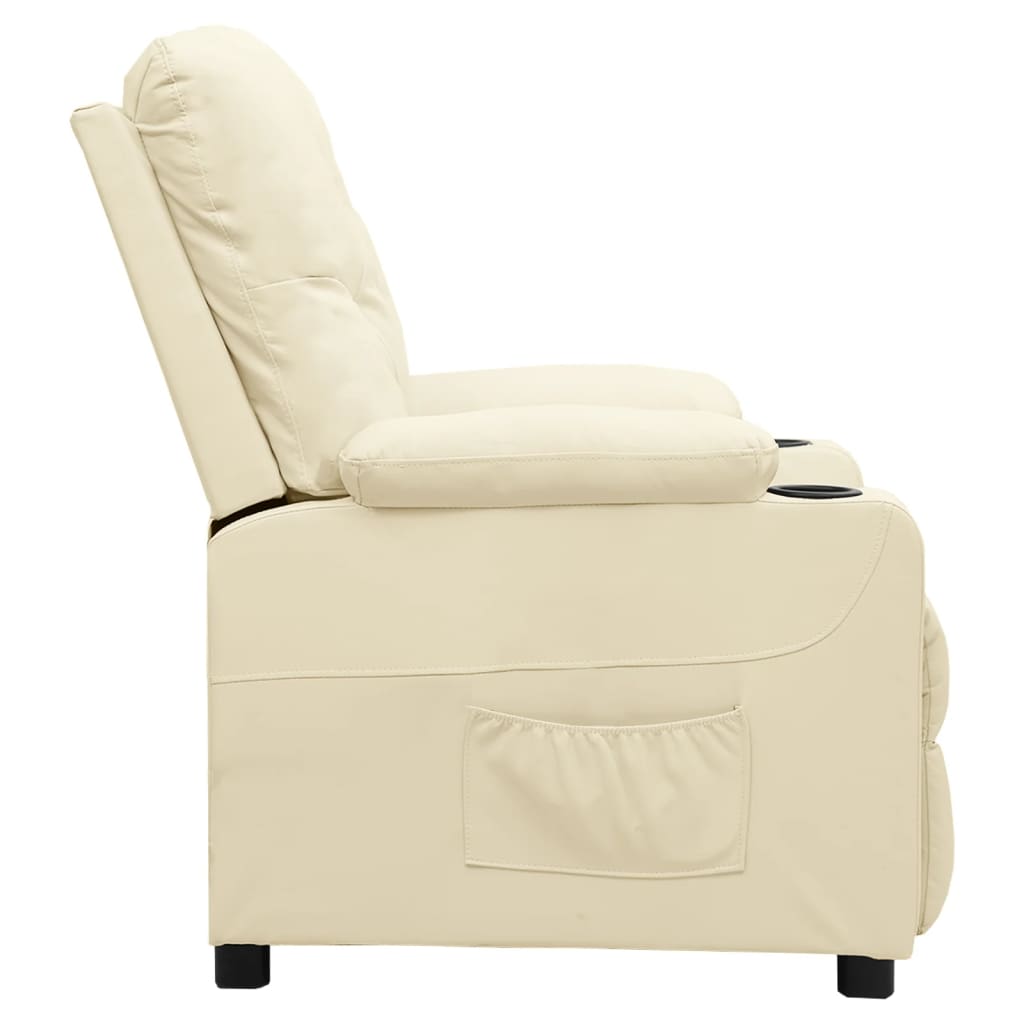 vidaXL Fauteuil verstelbaar kunstleer zwart