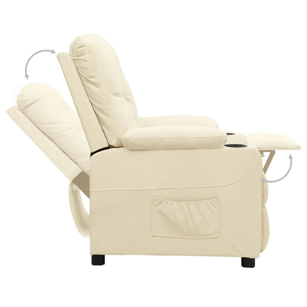 vidaXL Fauteuil verstelbaar kunstleer zwart
