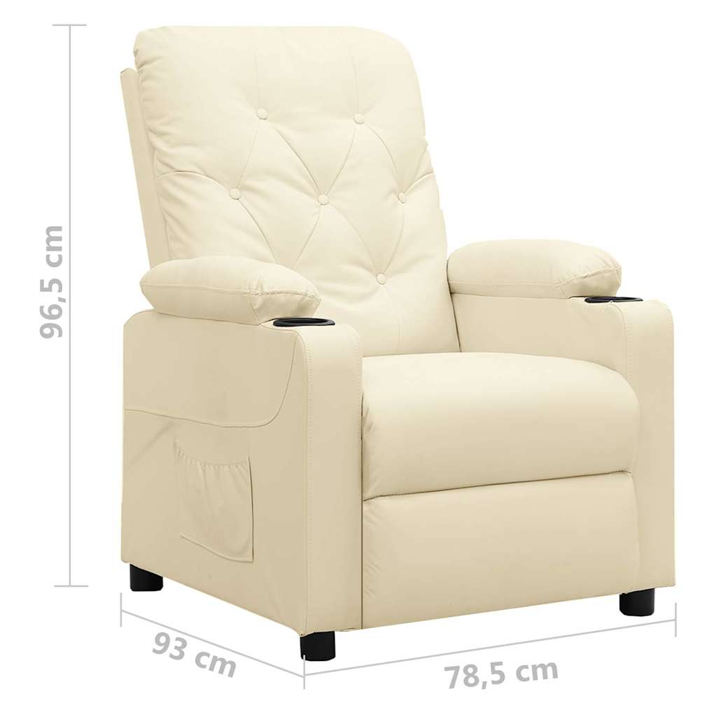 vidaXL Fauteuil verstelbaar kunstleer zwart