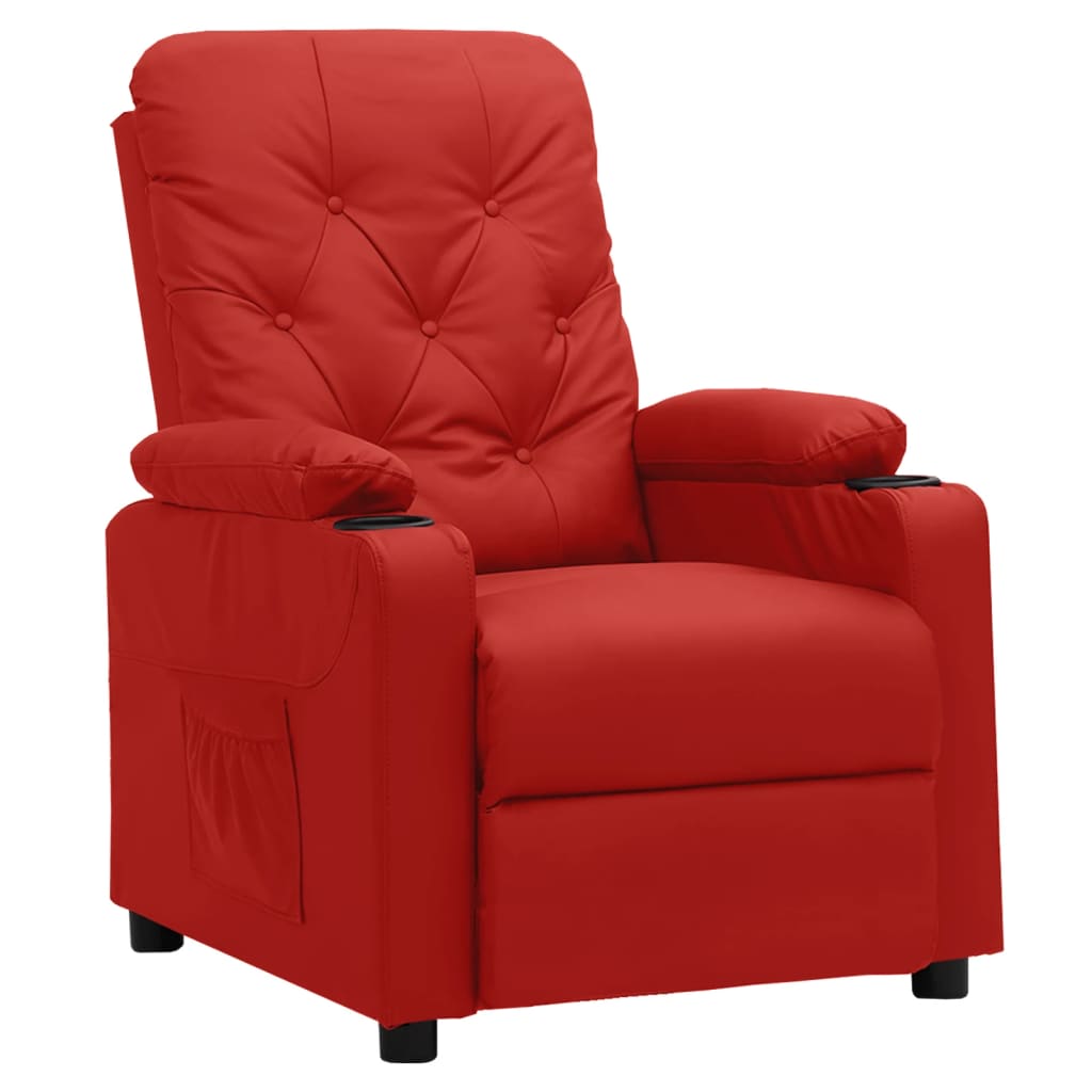 vidaXL Fauteuil verstelbaar kunstleer zwart